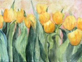 Yellow Tulips - 12" x 6"
